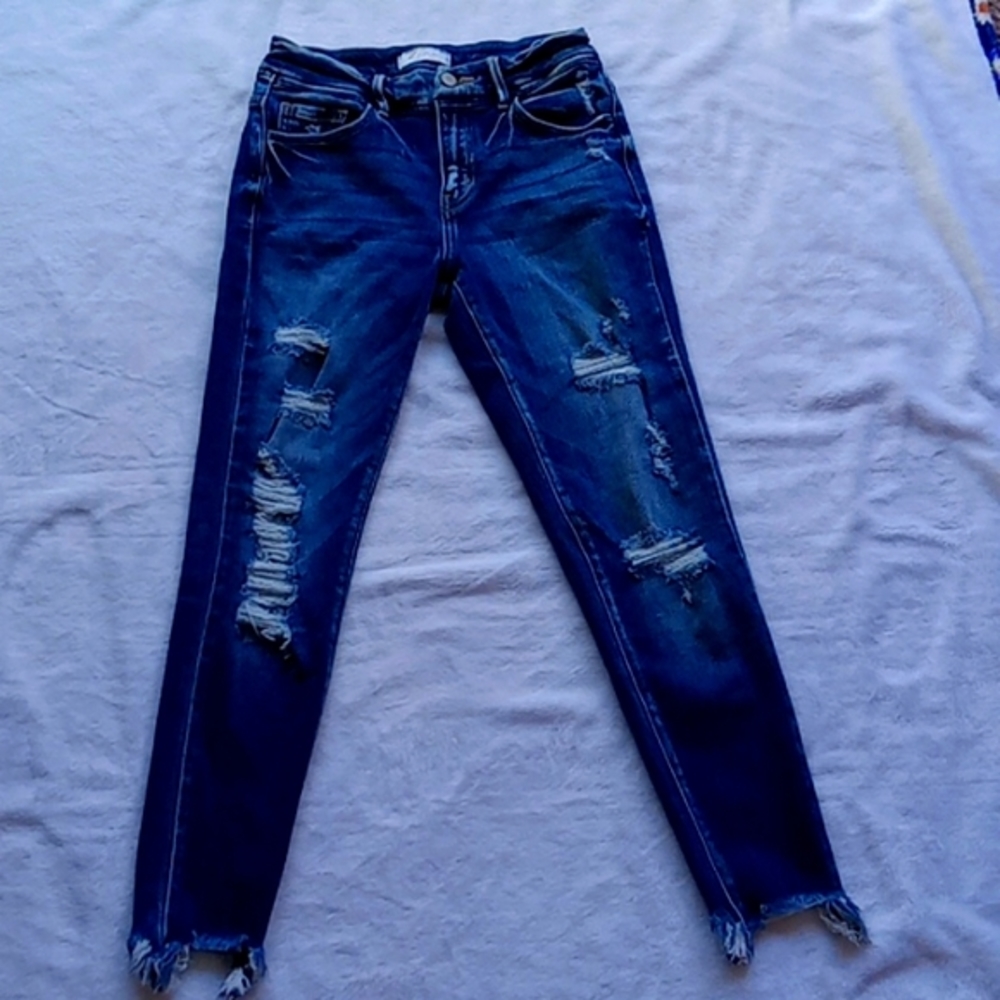 KanCan Mid-Rise Ankle Skinny Sz 25